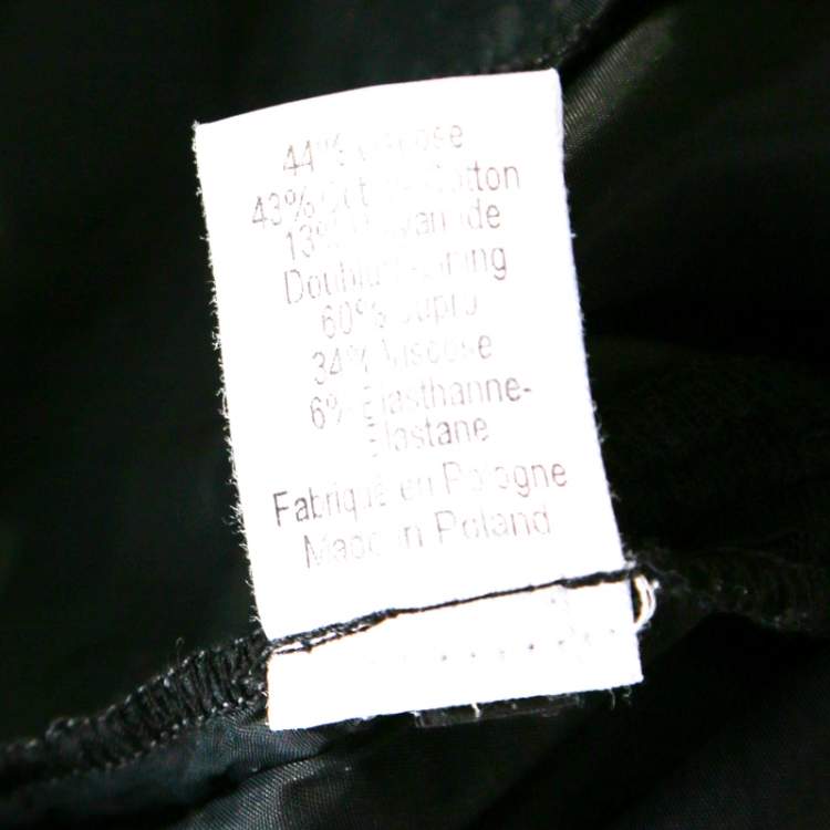 Pre Owned Joseph Black Lace Straight Leg Lennox Trousers L 