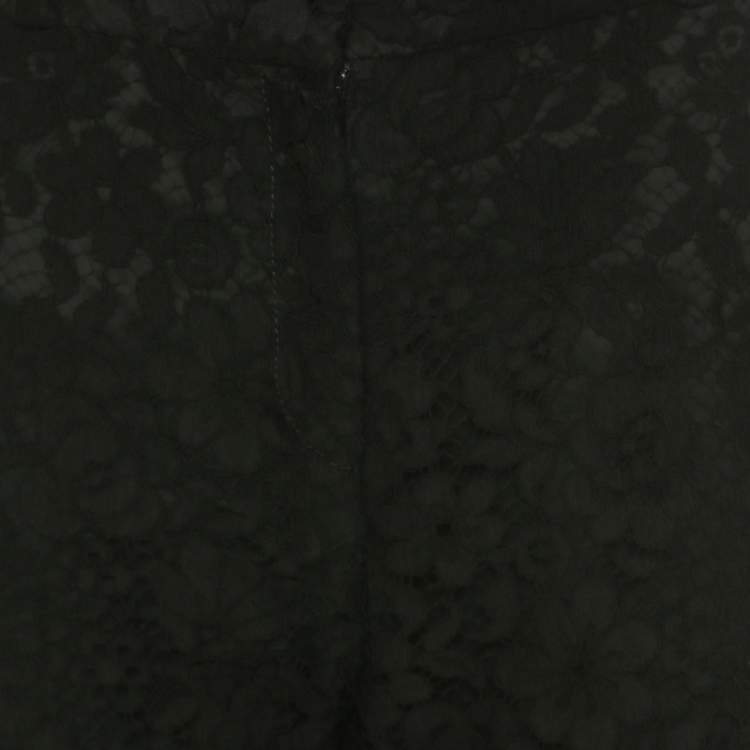 Pre Owned Joseph Black Lace Straight Leg Lennox Trousers L 
