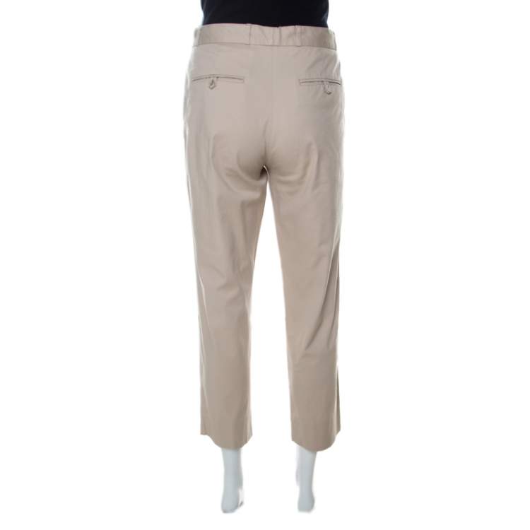 Pre Owned Joseph Beige Stretch Cotton Tailored Finley Trousers M