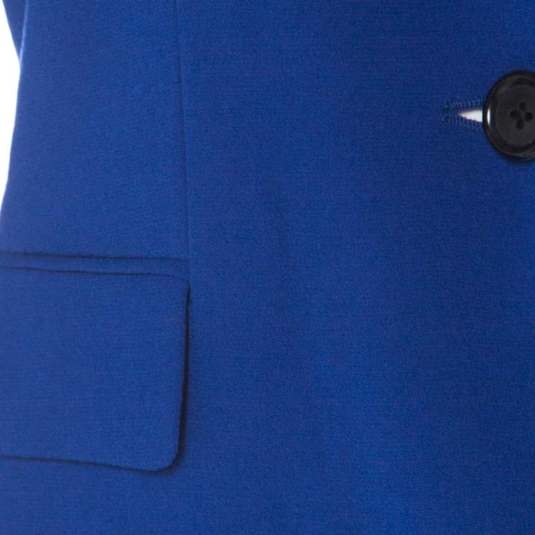 Pre Owned Joseph Blue Crepe Classic Blazer L