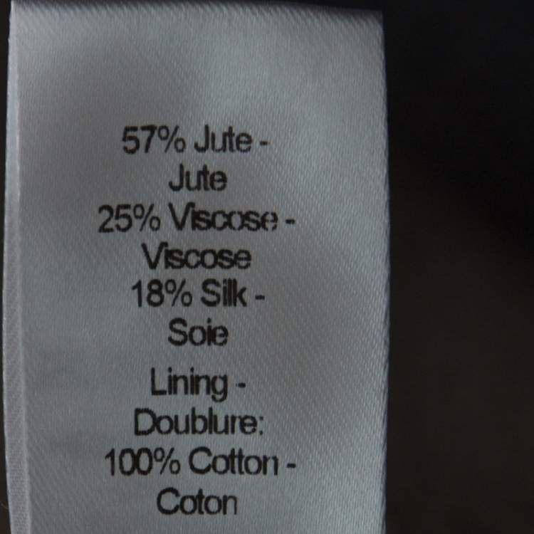 Pre Owned Joseph Beige Jute & Silk Blend Ombria Hessian Suiting Trousers L