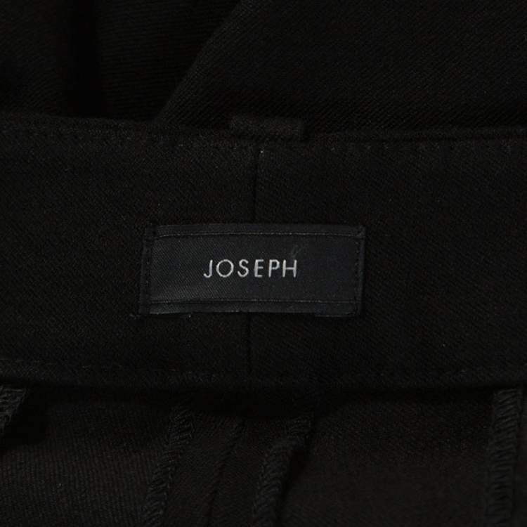 Pre Owned Joseph Black Gabardine Tapered Eliston Trousers M