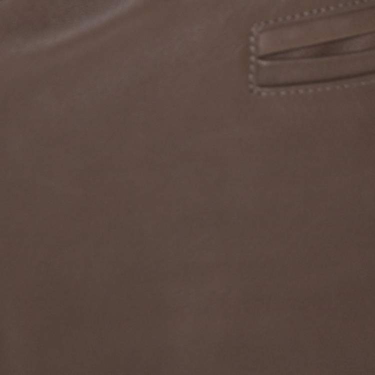 Pre Owned Joseph Brown Leather Straight Fit Pants S