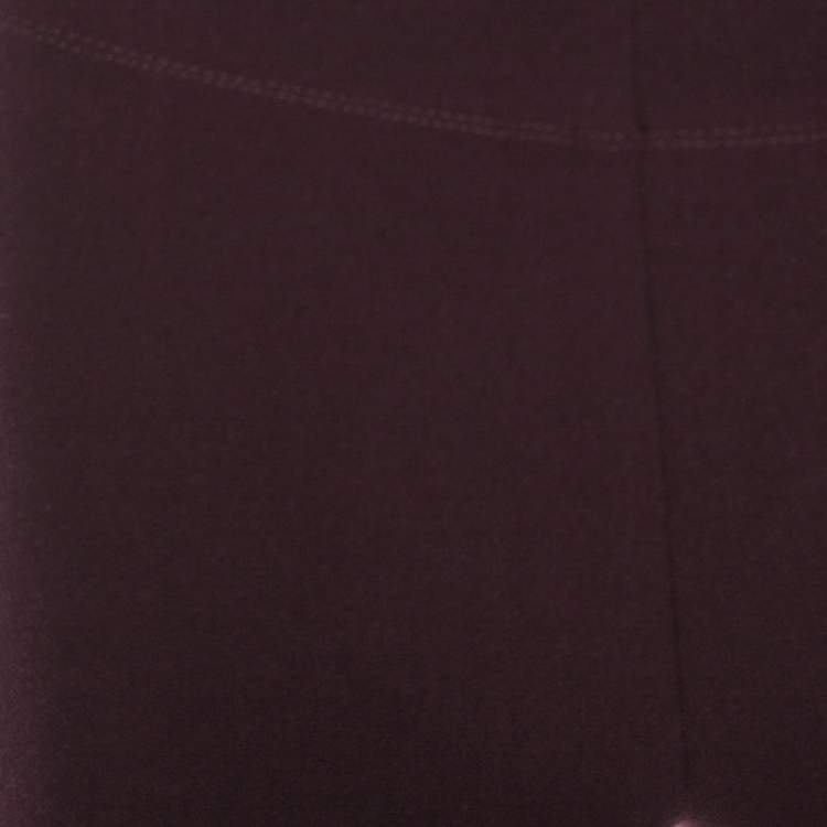 Pre Owned Joseph Burgundy Stretch Gabardine Leggings S