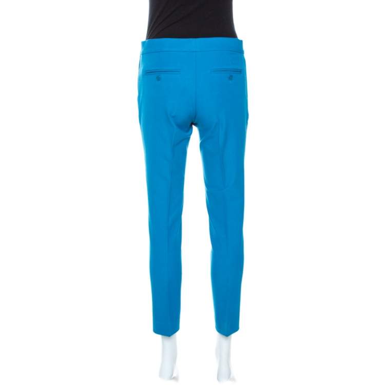 Pre Owned Joseph Blue Stretch Gabardine Cropped Queen Pants S