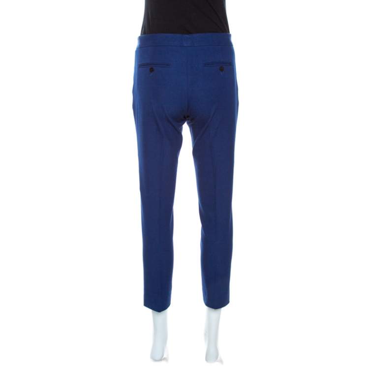 Pre Owned Joseph Blue Stretch Gabardine Queen Fit Cropped Pants S