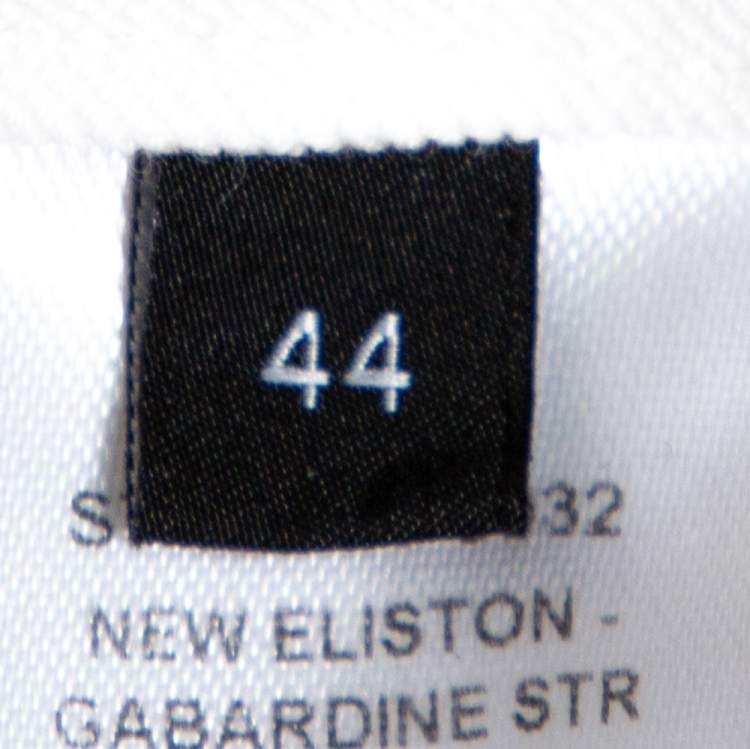 Pre Owned Joseph White Stretch Gabardine Slim Fit New Eliston Trousers L
