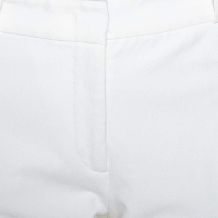 Pre Owned Joseph White Stretch Gabardine Slim Fit New Eliston Trousers L