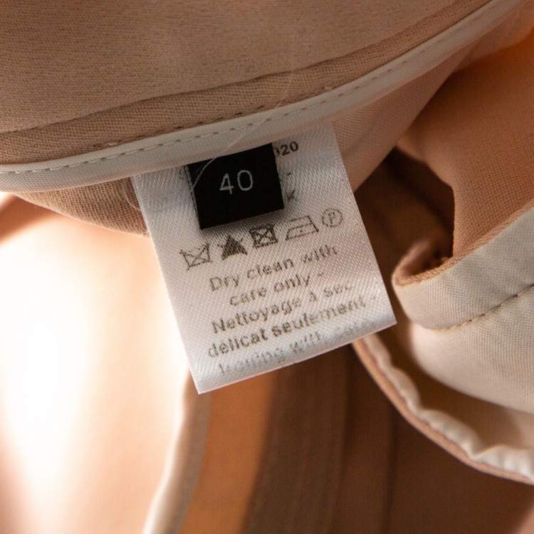 Pre Owned Joseph Pale Pink Matte Silk Chester Wide Leg Trousers M