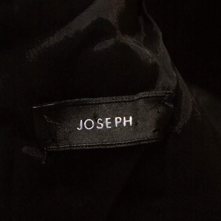 Pre Owned Joseph Black Crepe V Neck Sleeveless Dress M 