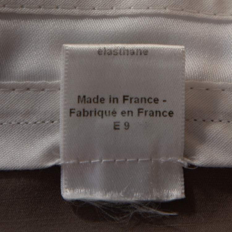 Pre Owned Joseph Taupe Stretch Cotton Straight Leg Pants M