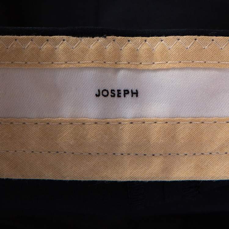 Pre Owned Joseph Navy Blue Stretch Cotton Straight Leg Pants M