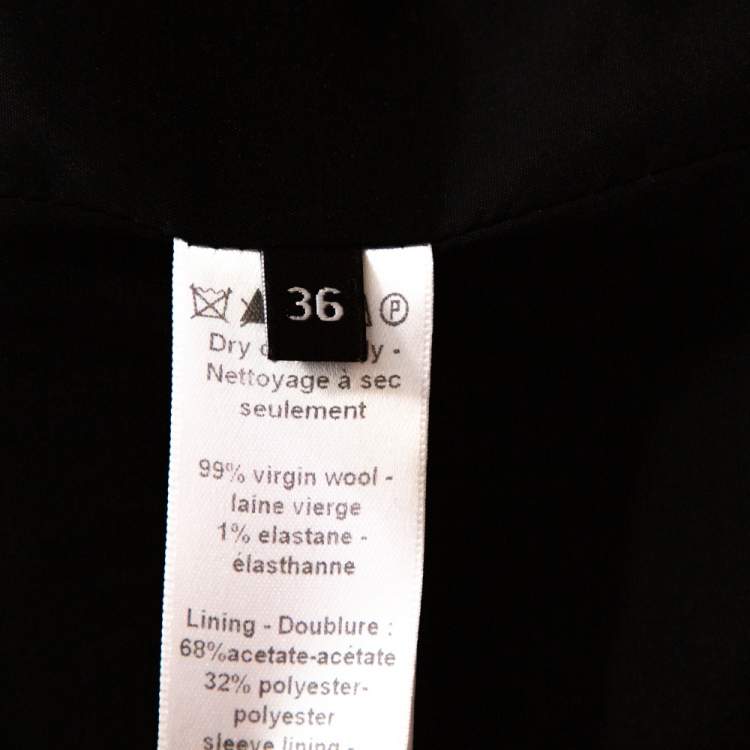 Pre Owned Joseph Black Wool Tailored Pant Suit S