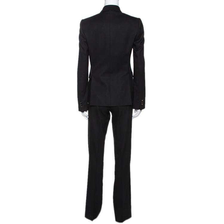 Pre Owned Joseph Black Wool Tailored Pant Suit S