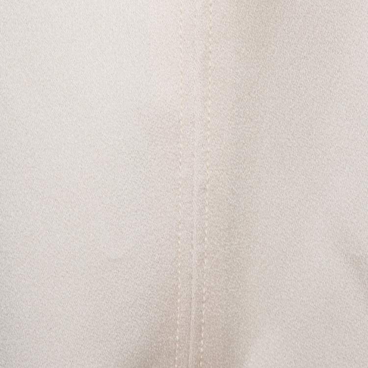Pre Owned Joseph Cream Double Satin Davis A Line Top M