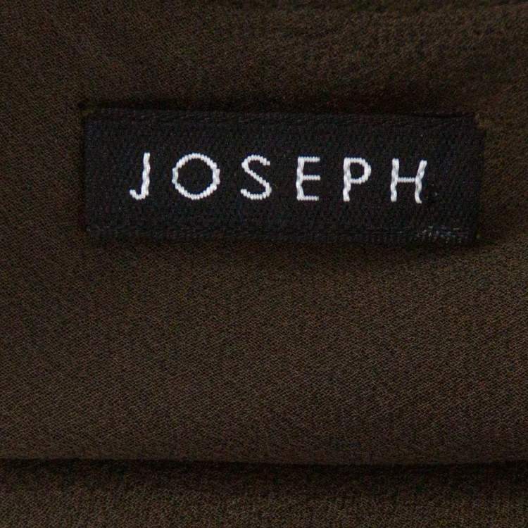 Pre Owned Joseph Olive Green Silk Sequin Embellished Sleeveless Top S
