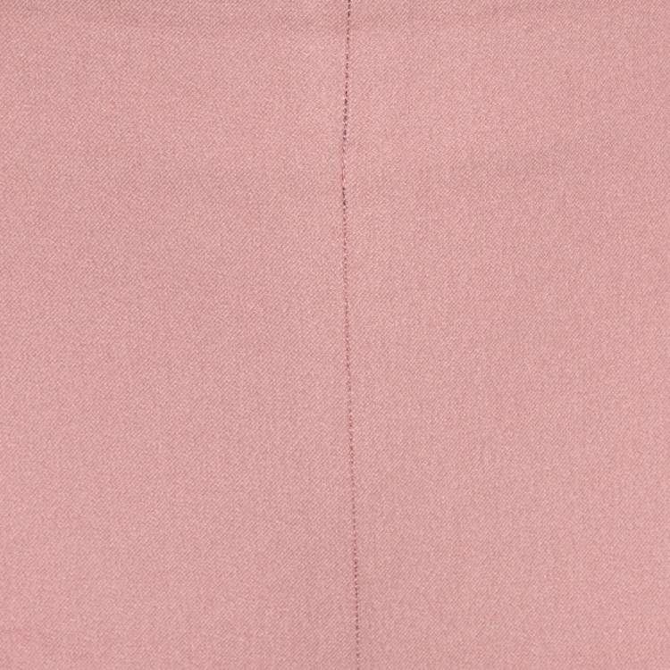 Pre Owned Joseph Light Pink Stretch Gabardine New Tony Cropped Trousers S