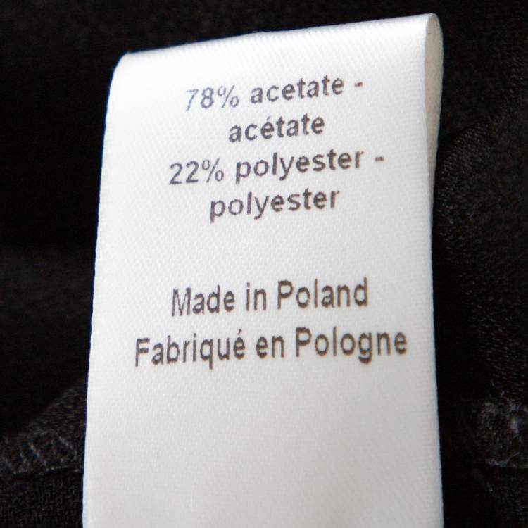 Pre Owned Joseph Black Stretch Crepe Raleigh V-Neck Top M