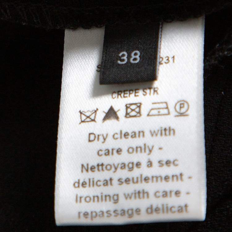 Pre Owned Joseph Black Stretch Crepe Raleigh V-Neck Top M