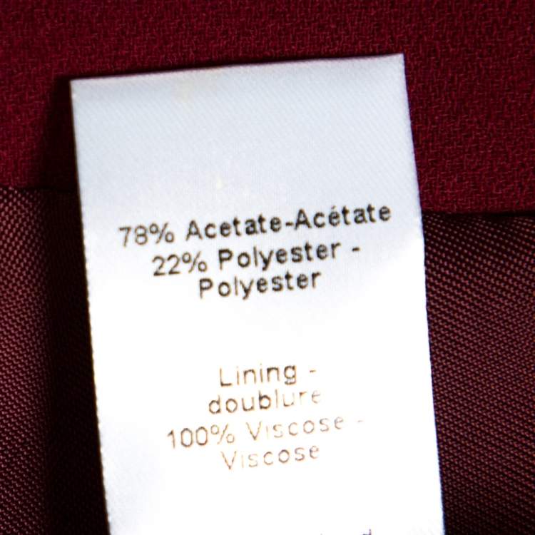 Pre Owned Joseph Burgundy Crepe Jasper Jacket M