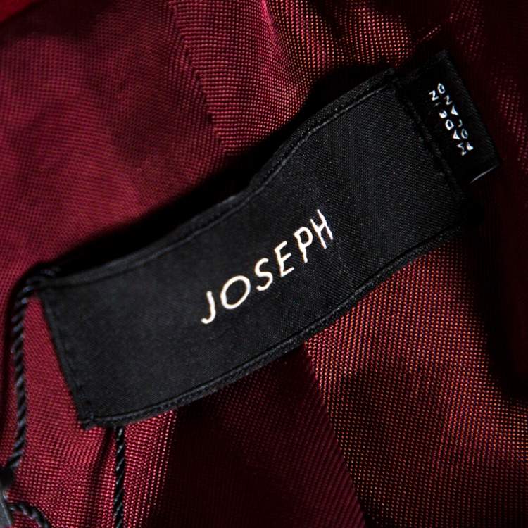 Pre Owned Joseph Burgundy Crepe Jasper Jacket M