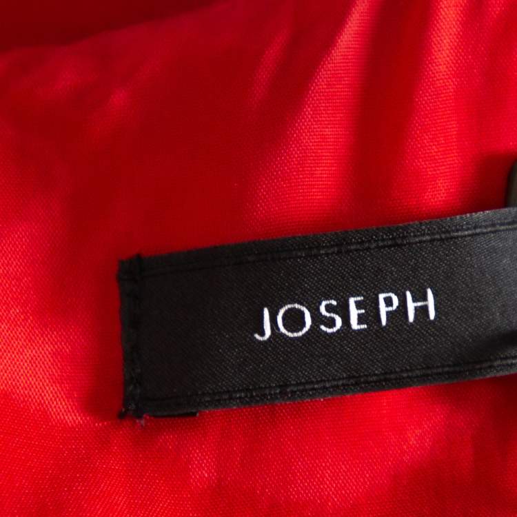 Pre Owned Joseph Red Knit Paneled Sleeveless Milano Dora Dress M