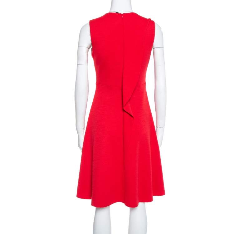 Pre Owned Joseph Red Knit Paneled Sleeveless Milano Dora Dress M