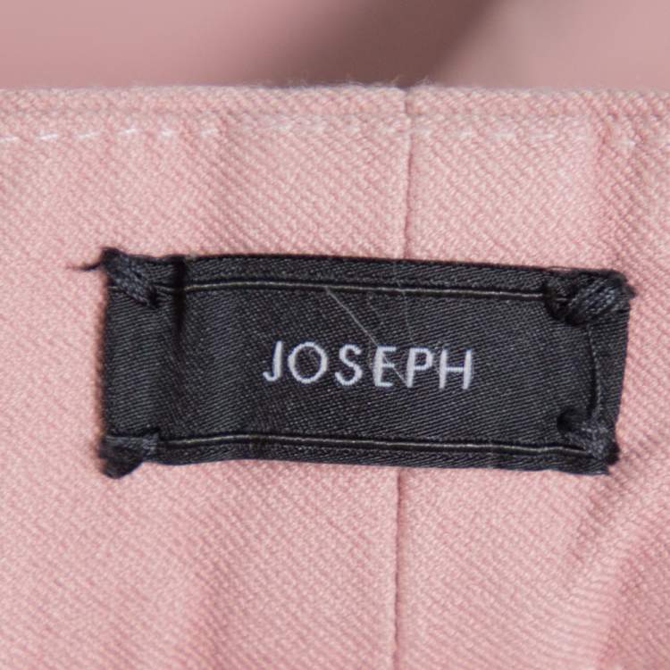 Pre Owned Joseph Blush Pink Stretch Gabardine Queen Cropped Pants S
