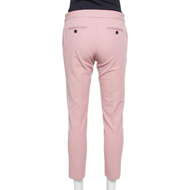Pre Owned Joseph Blush Pink Stretch Gabardine Queen Cropped Pants S