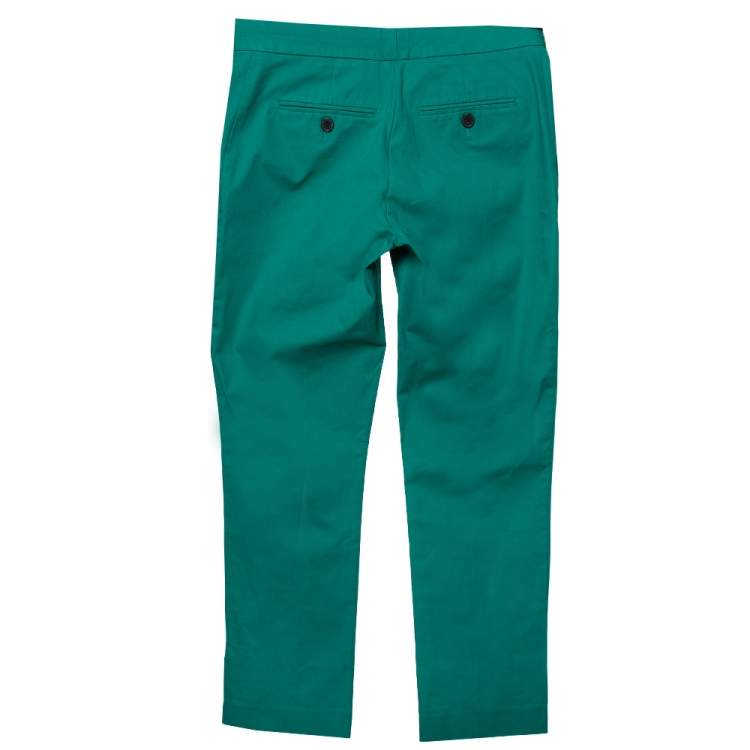 Pre Owned Joseph Green Stretch Cotton Cropped Quentin Pants S
