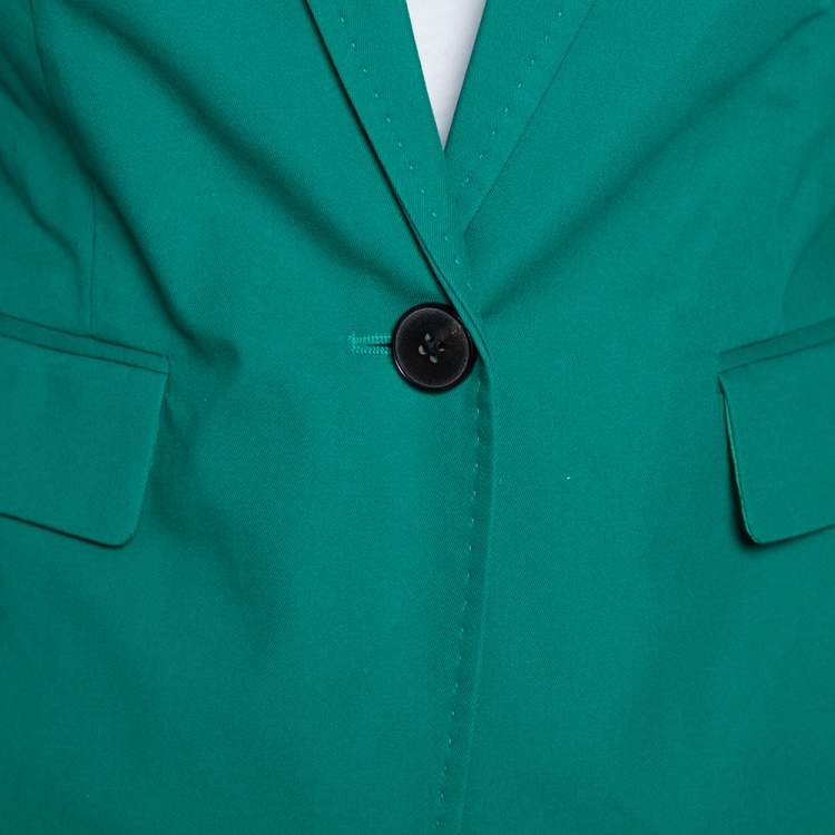 Pre Owned Joseph Green Stretch Cotton Watch Short Blazer S