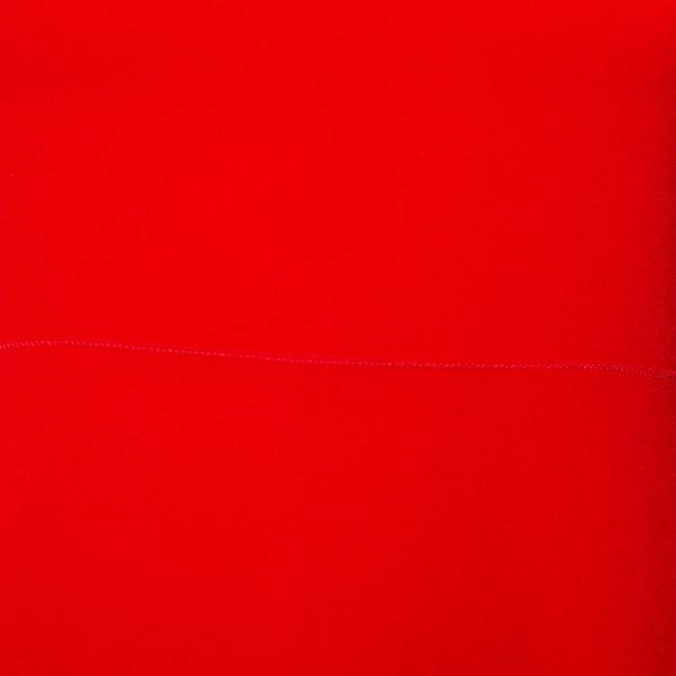 Pre Owned Joseph Red Crepe Paneled Skater Dress S