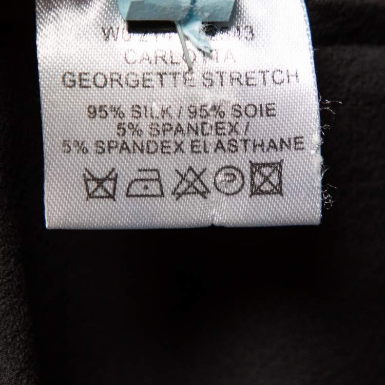 Pre Owned Joseph  Charcoal Grey Crepe Tie Detail Carlotta Blouse L