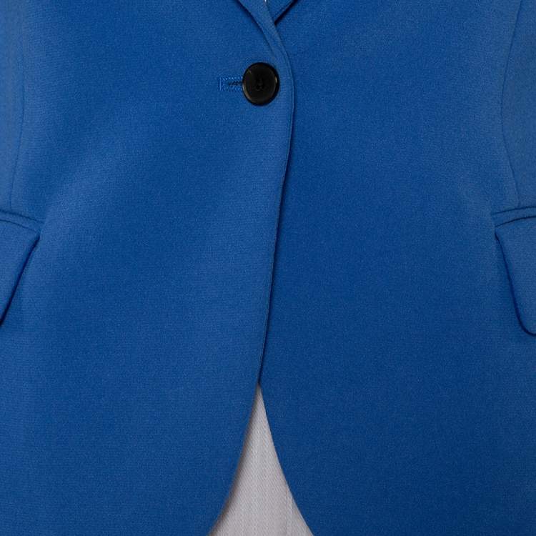 Pre Owned Joseph Blue Crepe Button Front Jazz Blazer S