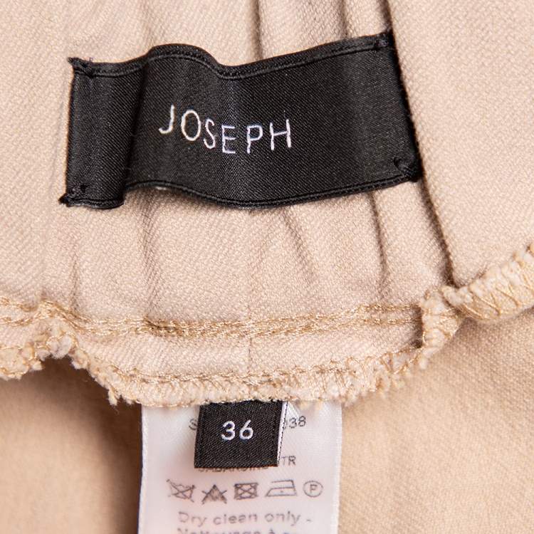 Pre Owned Joseph Beige Stretch Gabardine Leggings S