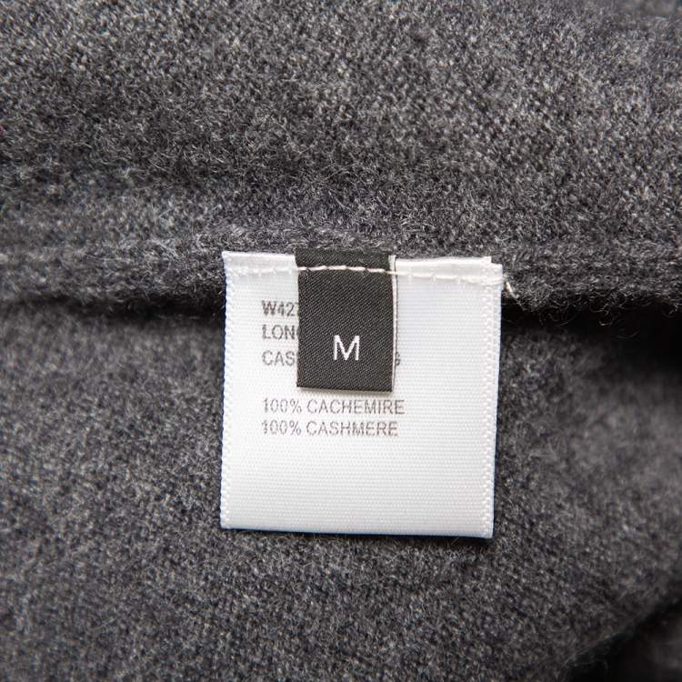 Pre Owned Joseph Dark Grey Cashmere Open Front Long Cardigan M