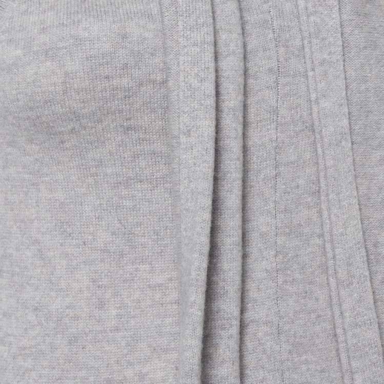Pre Owned Joseph Grey Wool Neck Tie Detail Sleeveless Maxi Dress XS