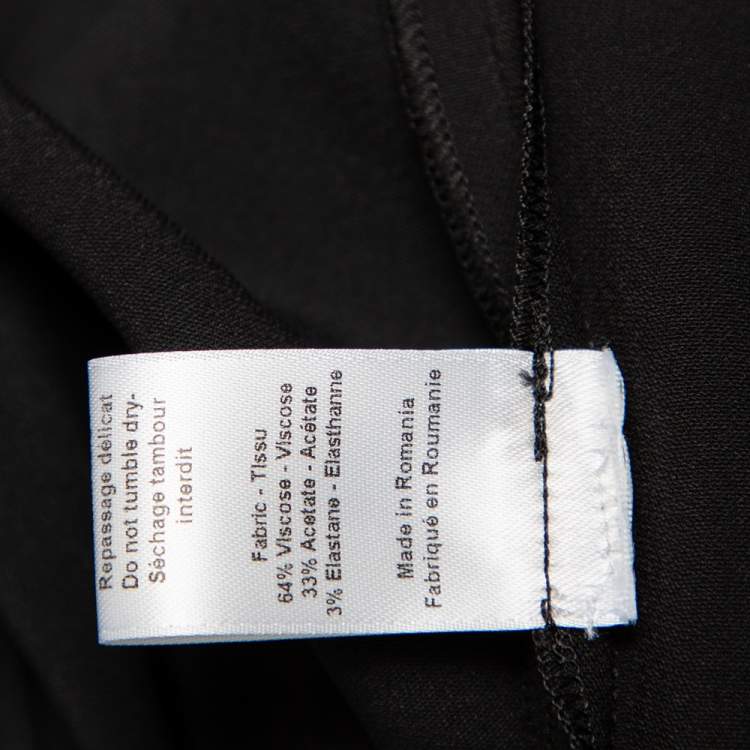 Pre Owned Joseph Black Crepe Neck Tie Detail Sleeveless Noon Top L