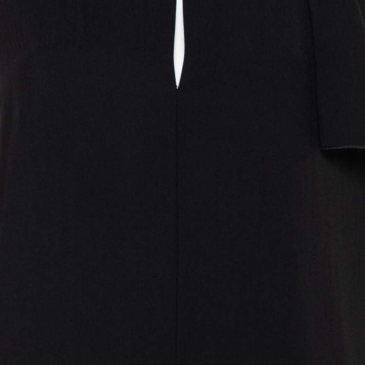 Pre Owned Joseph Black Crepe Neck Tie Detail Sleeveless Noon Top L