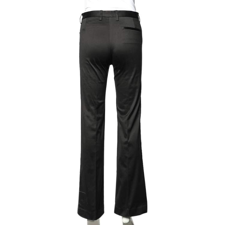 Pre Owned Joseph Vintage Black Cotton Flared Leg Pants S