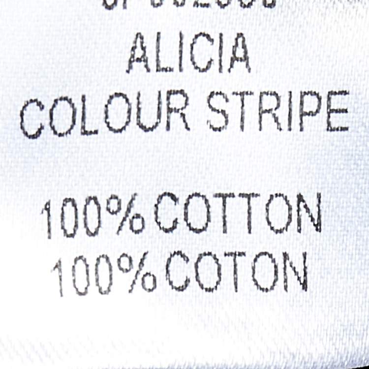 Pre Owned Joseph Blue Striped Cotton Wrap Detail Alicia Top L