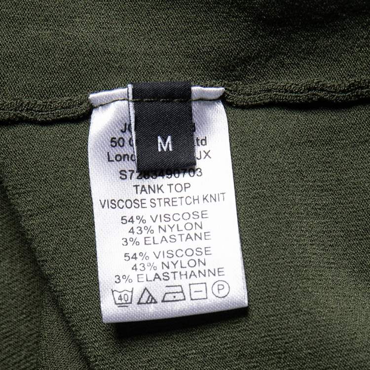 Pre Owned Joseph Military Green Knit Tank Top M