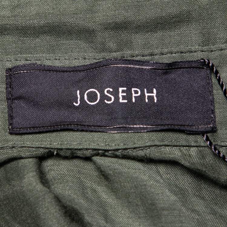 Pre Owned Joseph Dark Green Cotton And Silk Sina Dress M