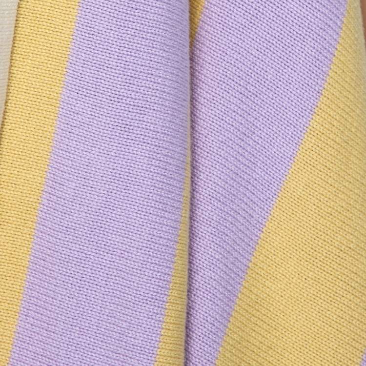 Pre Owned Joseph Multicolored Patchwork Knit Long Cape One Size 