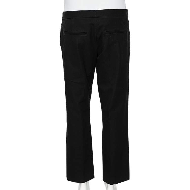 Pre Owned Joseph Black Stretch Gabardine Finley Straight Fit Trousers M