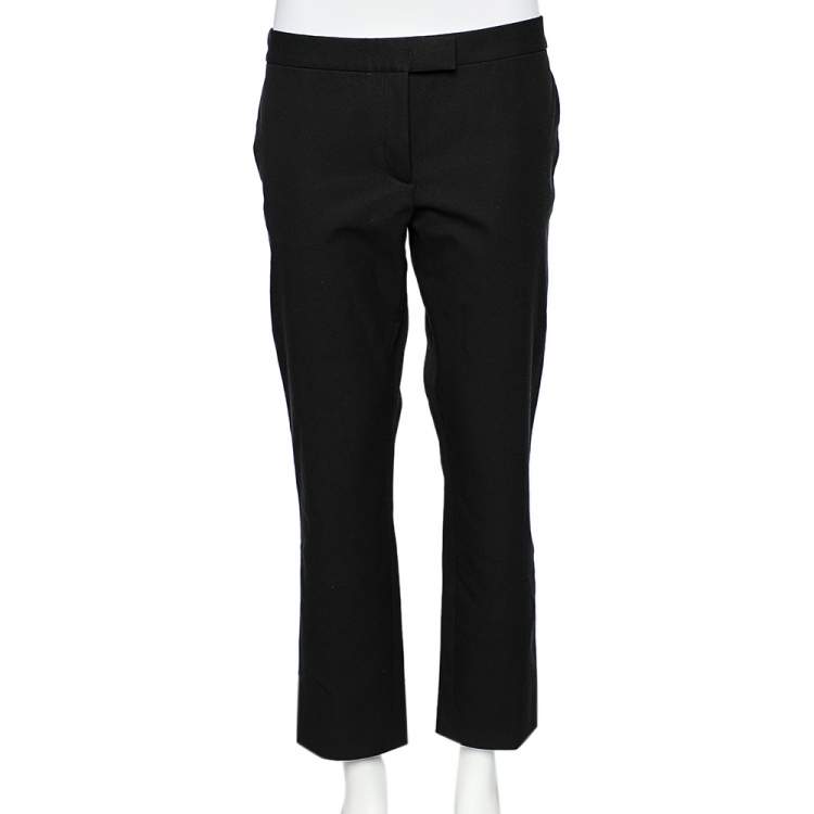 Pre Owned Joseph Black Stretch Gabardine Finley Straight Fit Trousers M