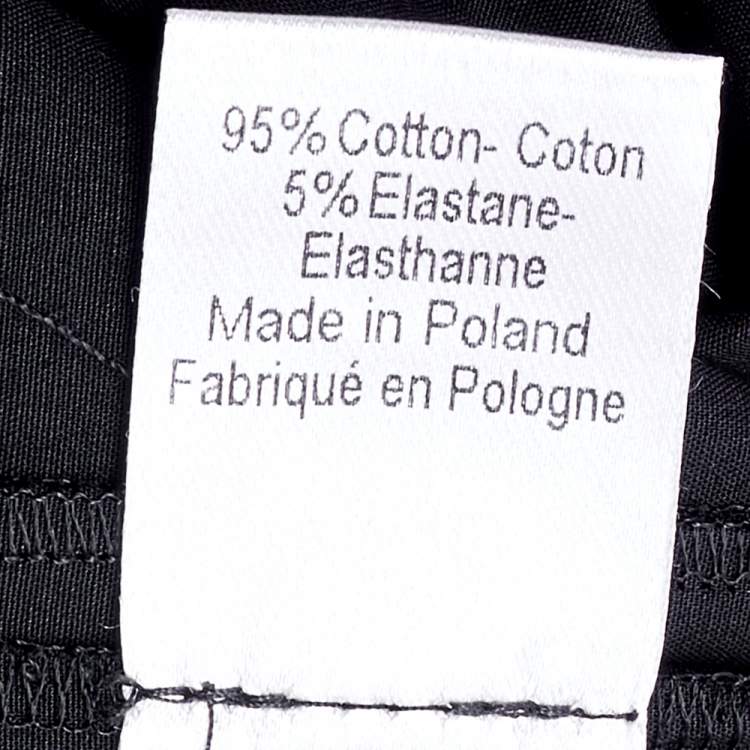 مملوكة مسبقًا Joseph Black Cotton Tie Detail Strapless Midi Dress M