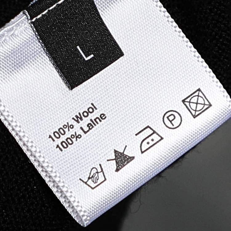 Pre Owned Joseph Black Wool Hooded Lightweight Hoodie L