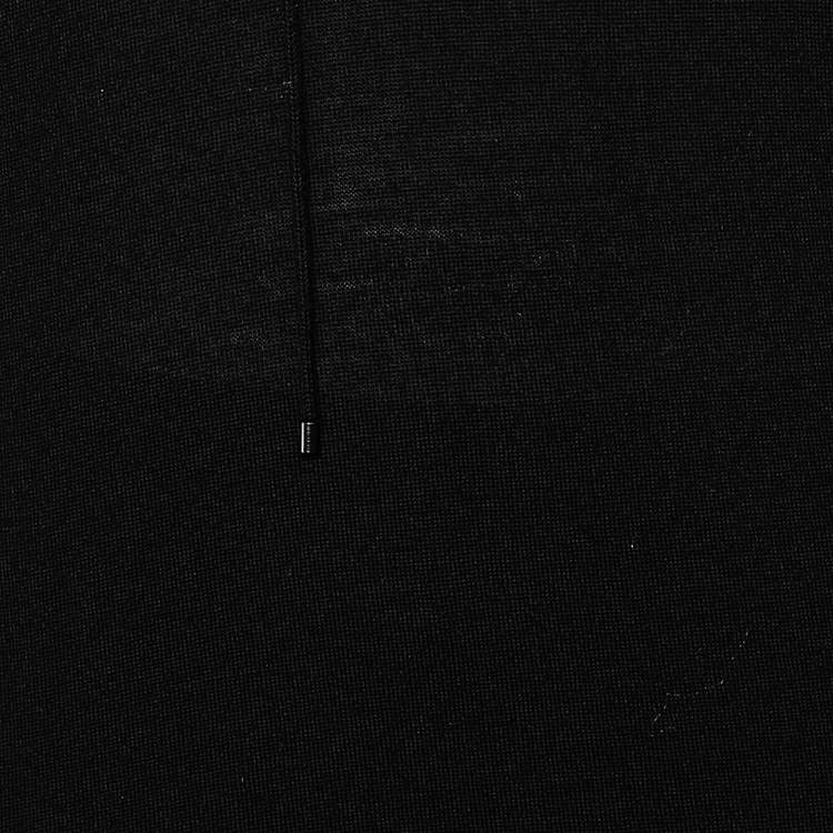 Pre Owned Joseph Black Wool Hooded Lightweight Hoodie L