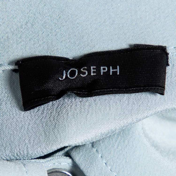 Pre Owned Joseph Light Blue Silk Button Front Shirt L